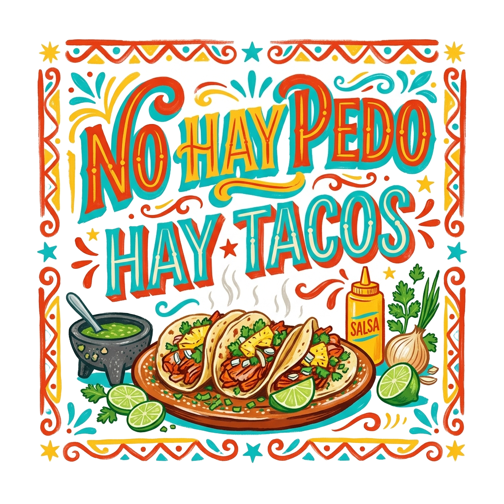 NO HAY PEDO HAY TACOS — art by Bazzai Studio
