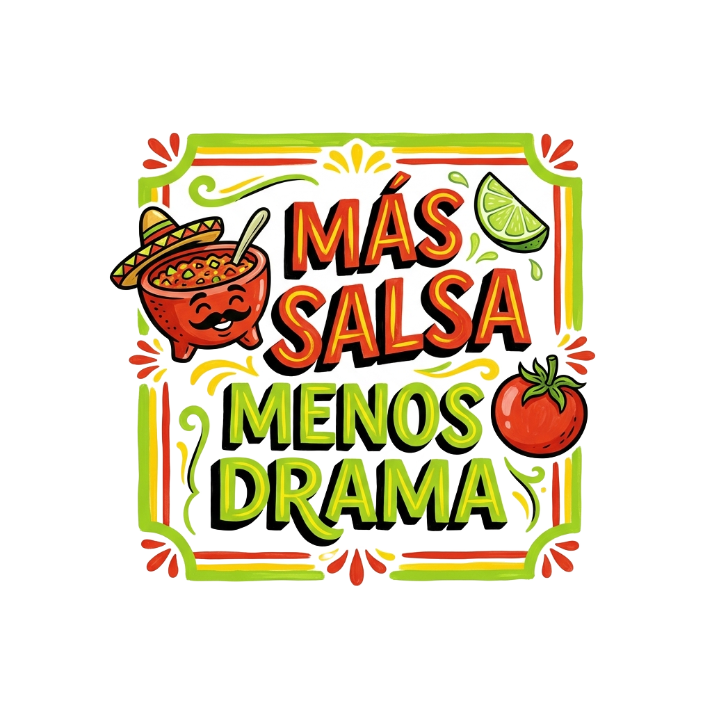 Más Salsa Menos Drama — art by Bazzai Studio