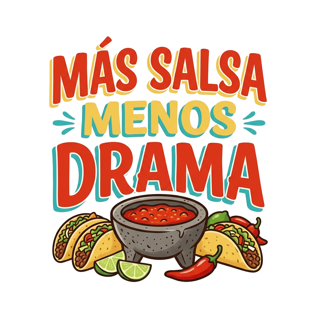 MÁS SALSA MENOS DRAMA — art by Bazzai Studio