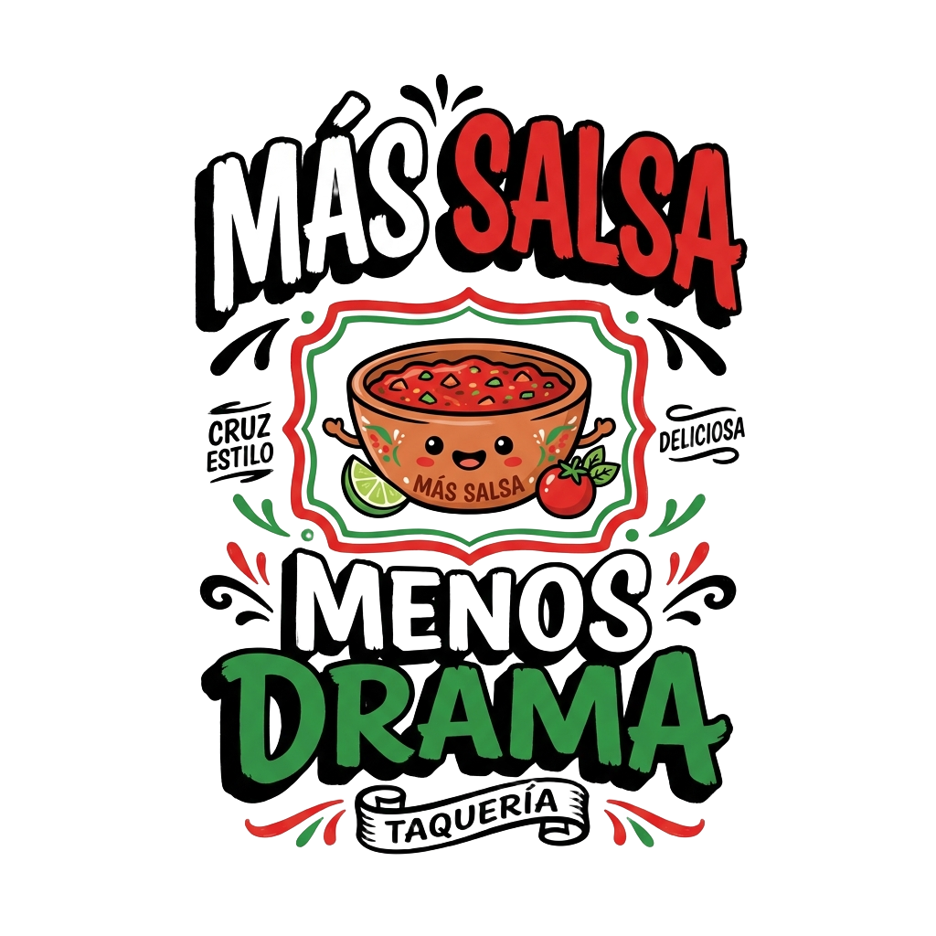Más Salsa Menos Drama — art by Bazzai Studio