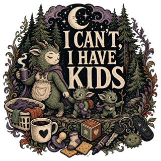 I CAN'T, I HAVE KIDS — art by Bazzai Studio
