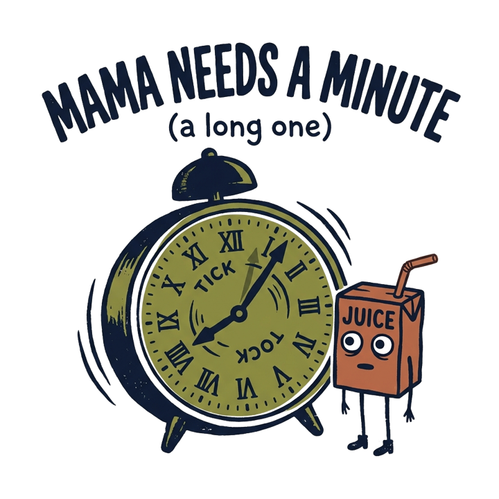 Mama needs a minute (a long one) — mom life chaos t-shirt design by Bazzai Studio