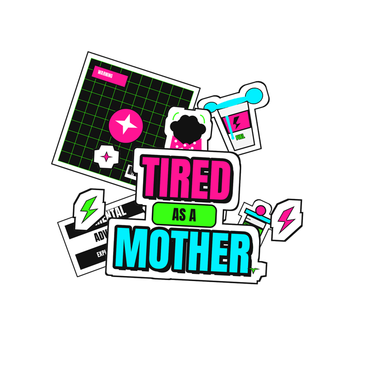 Tired as a Mother — mom life chaos t-shirt design by Bazzai Studio