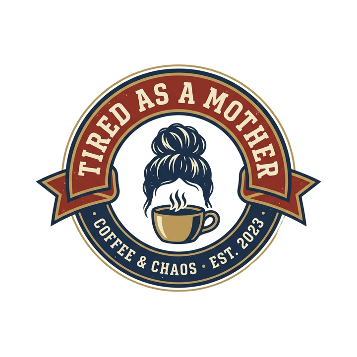 Tired as a Mother — mom life chaos t-shirt design by Bazzai Studio