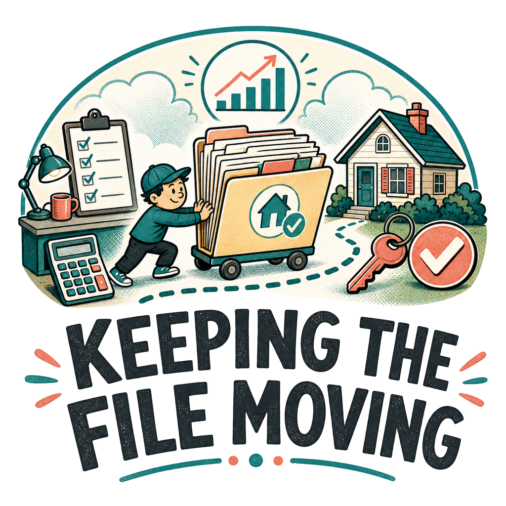 KEEPING THE FILE MOVING — art by Bazzai Studio