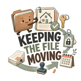 KEEPING THE FILE MOVING — art by Bazzai Studio