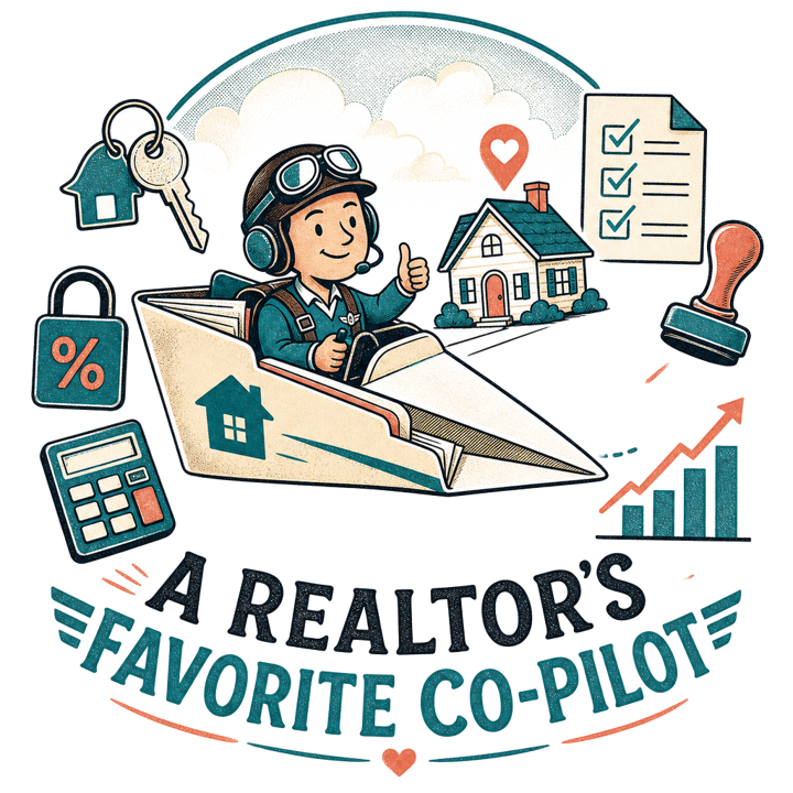 A REALTOR'S FAVORITE CO-PILOT — mortgage t-shirt design by Bazzai Studio