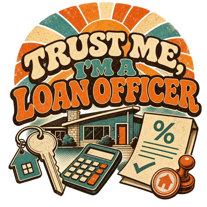 TRUST ME, I'M A LOAN OFFICER — mortgage t-shirt design by Bazzai Studio