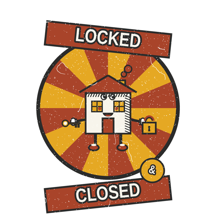 LOCKED & CLOSED — mortgage t-shirt design by Bazzai Studio