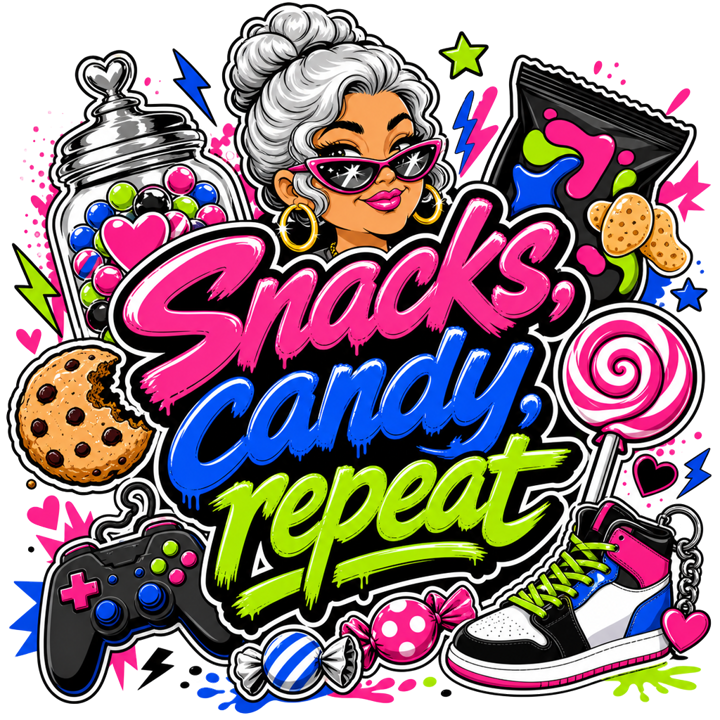 Snacks, candy, repeat — nana grandma life t-shirt design by Bazzai Studio