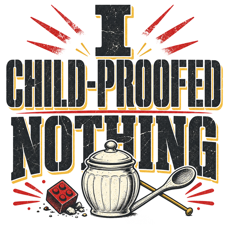 I CHILD-PROOFED NOTHING — nana t-shirt design by Bazzai Studio