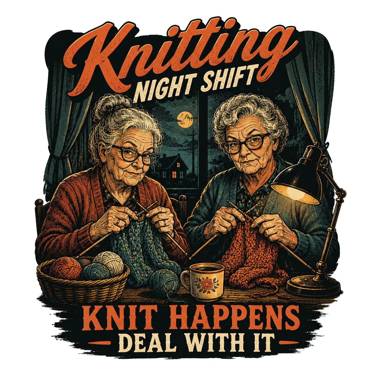 Knitting Night Shift — art by Bazzai Studio