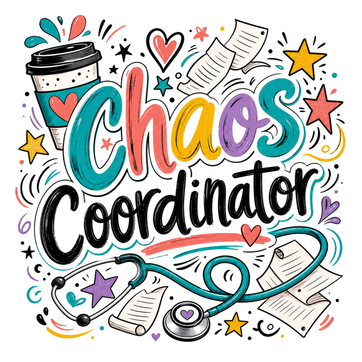 Chaos Coordinator (Teacher/Nurse) — nurse t-shirt design by Bazzai Studio