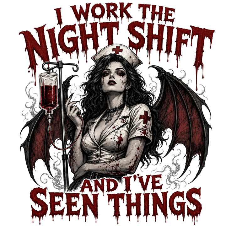 Nurse Night Shift Spooky — nurse t-shirt design by Bazzai Studio