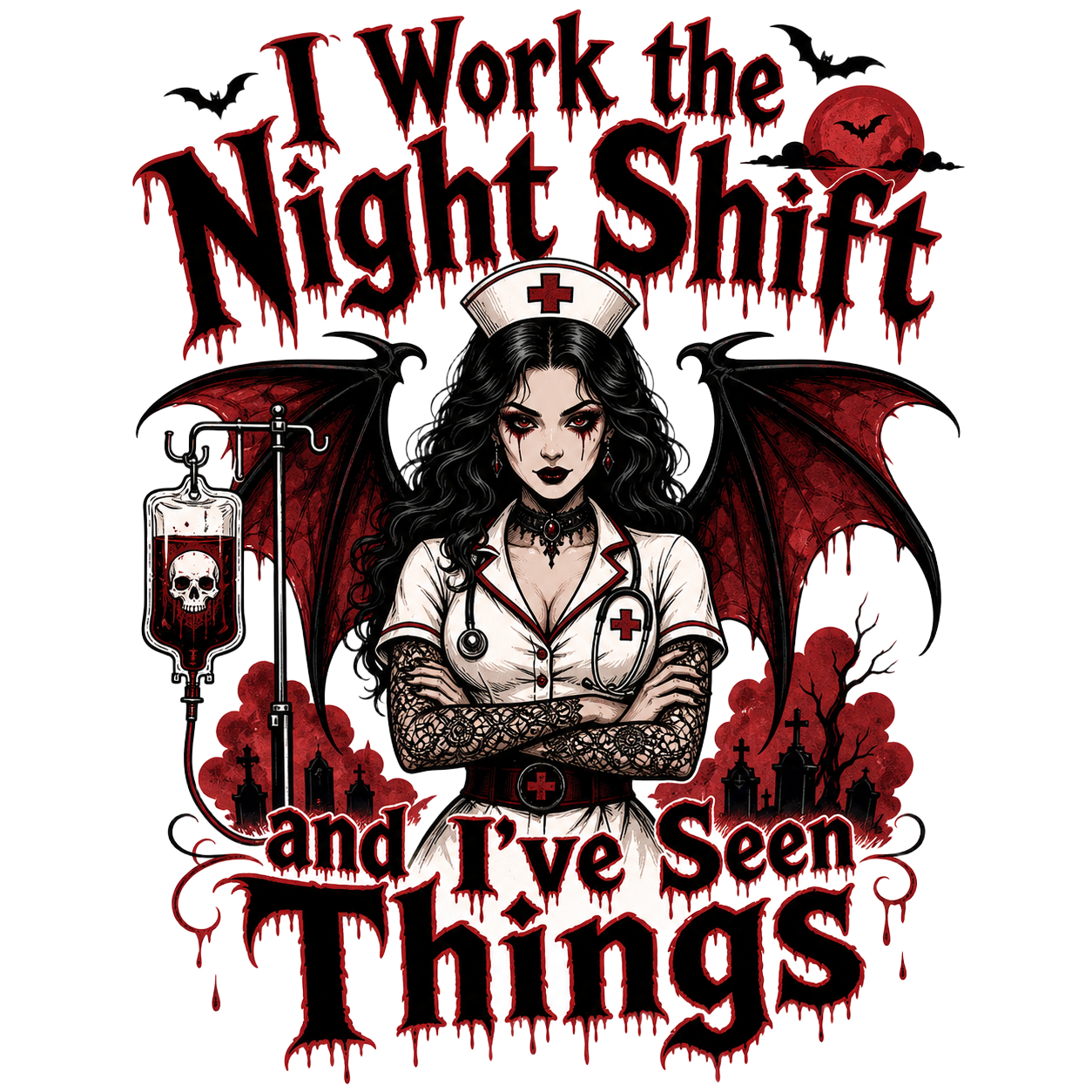 Nurse Night Shift Spooky — art by Bazzai Studio