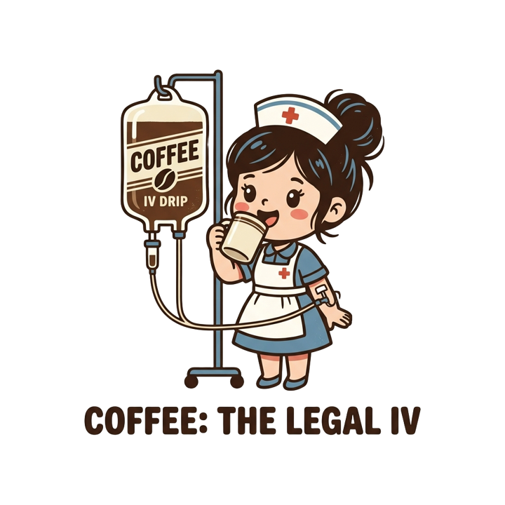Nurse + Coffee — nurse t-shirt design by Bazzai Studio