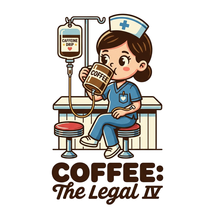 Nurse + Coffee — nurse humor t-shirt design by Bazzai Studio