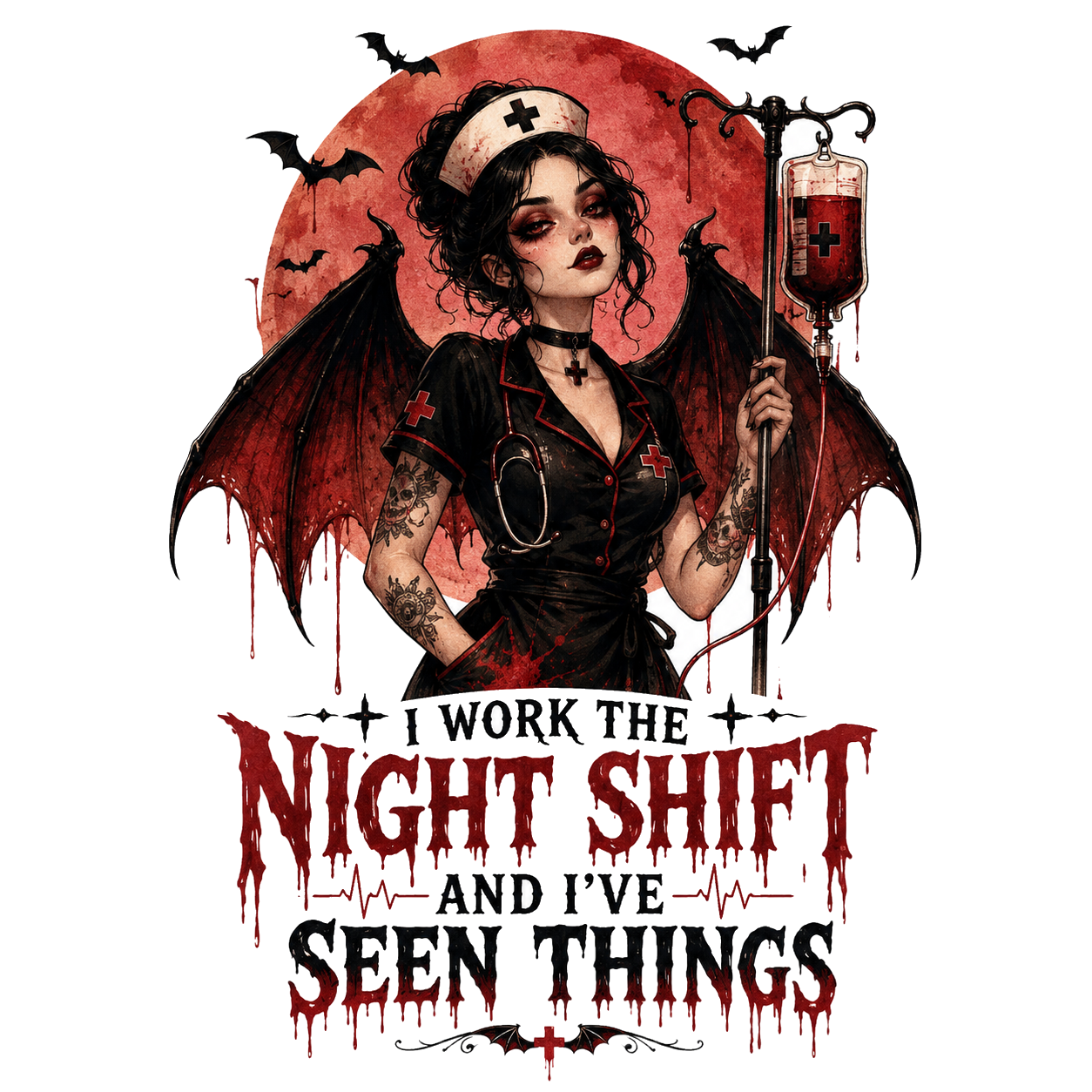 Nurse Night Shift Spooky — art by Bazzai Studio