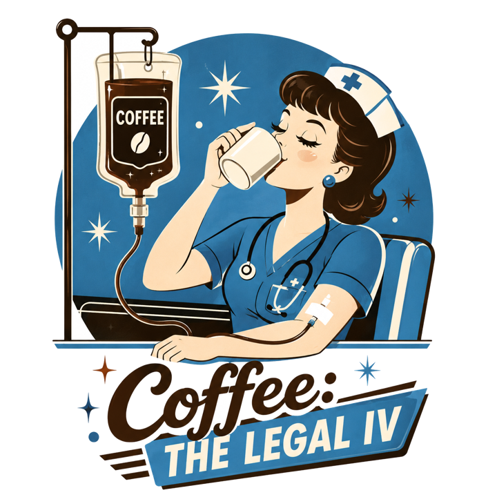Nurse + Coffee — nurse humor t-shirt design by Bazzai Studio