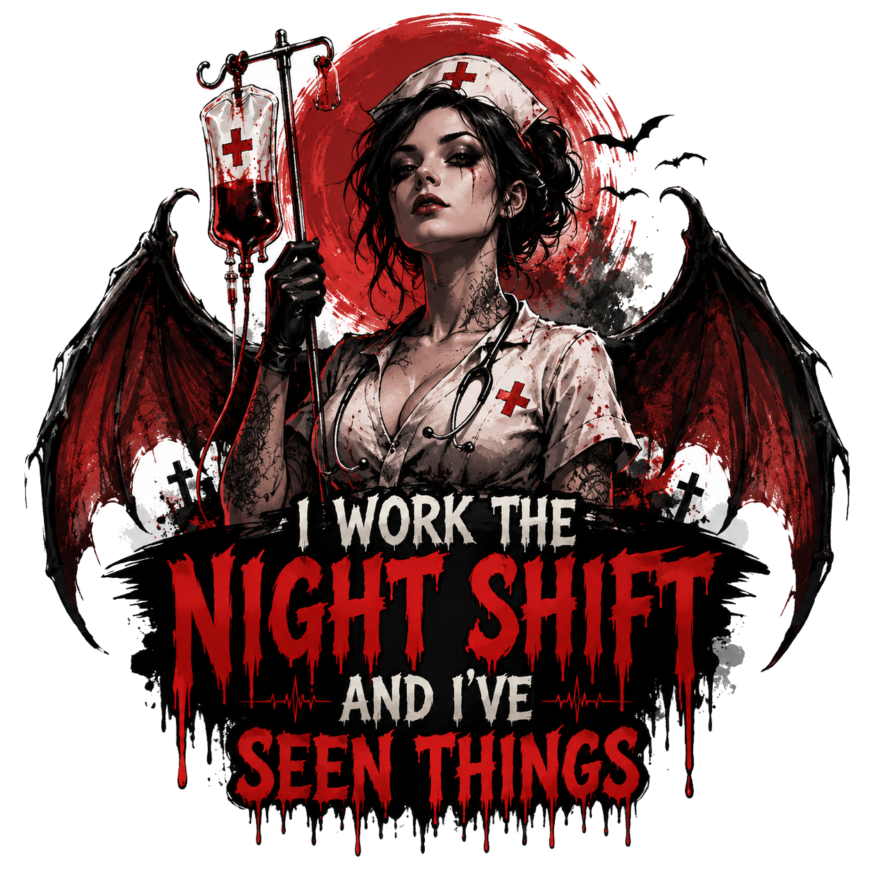 Nurse Night Shift Spooky — art by Bazzai Studio