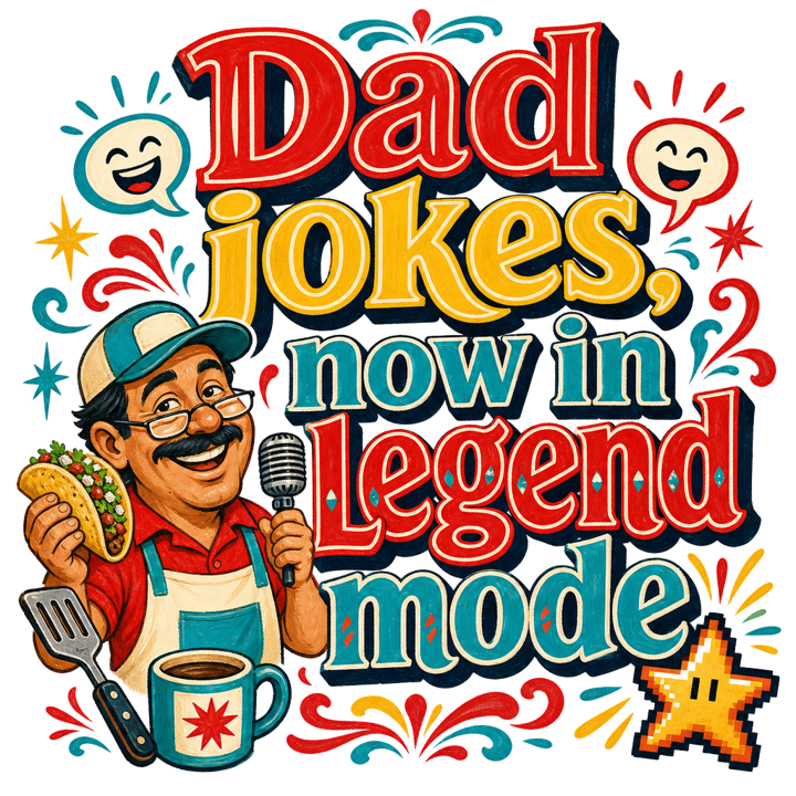 Dad jokes, now in legend mode — papa grandpa life t-shirt design by Bazzai Studio
