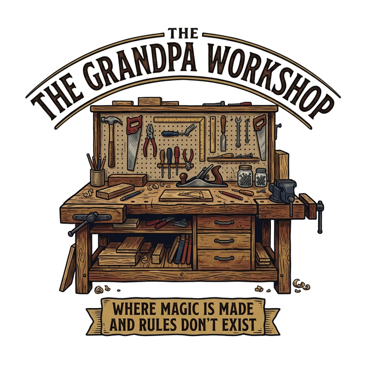 Grandpa Workshop — papa t-shirt design by Bazzai Studio