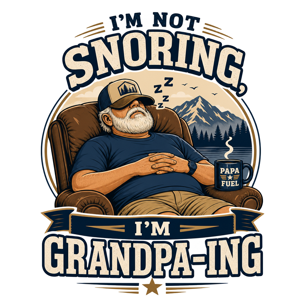 I'm not snoring, I'm grandpa-ing — art by Bazzai Studio