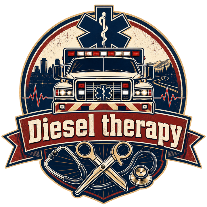 Diesel therapy — paramedic t-shirt design by Bazzai Studio
