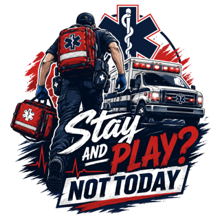 Stay and play? not today — art by Bazzai Studio