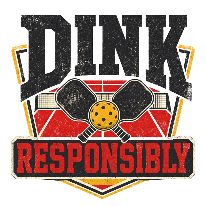 DINK RESPONSIBLY — pickleball t-shirt design by Bazzai Studio