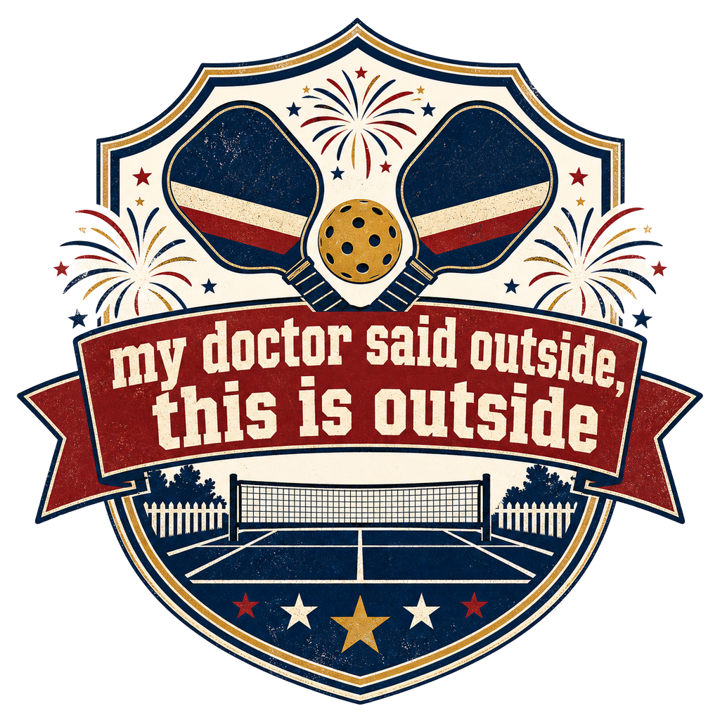 my doctor said outside, this is outside — pickleball t-shirt design by Bazzai Studio