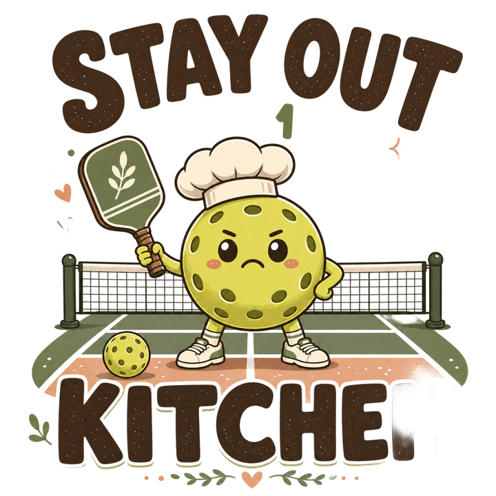 STAY OUT OF MY KITCHEN — pickleball t-shirt design by Bazzai Studio