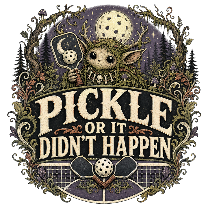 PICKLE OR IT DIDN'T HAPPEN — pickleball t-shirt design by Bazzai Studio