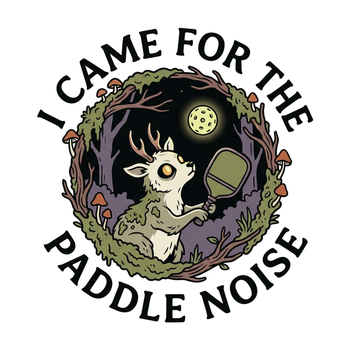 I CAME FOR THE PADDLE NOISE — pickleball t-shirt design by Bazzai Studio