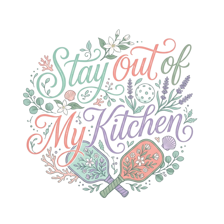 STAY OUT OF MY KITCHEN — pickleball t-shirt design by Bazzai Studio