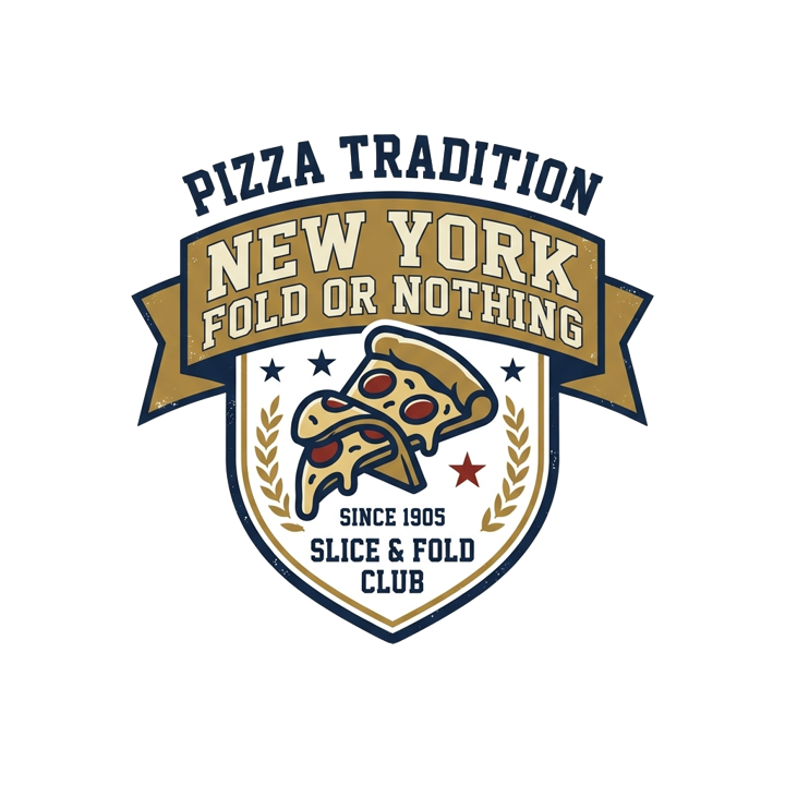 NEW YORK FOLD OR NOTHING — pizza fanatics t-shirt design by Bazzai Studio