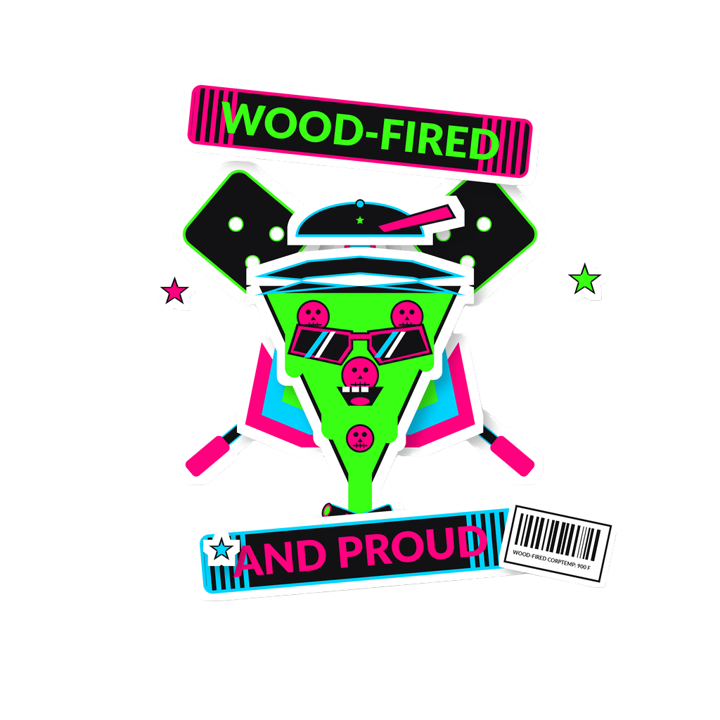 WOOD-FIRED AND PROUD — pizza fanatics t-shirt design by Bazzai Studio