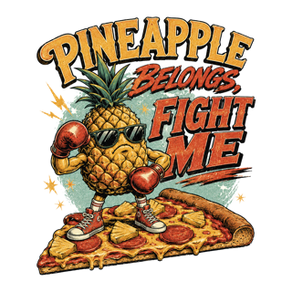 PINEAPPLE BELONGS, FIGHT ME — art by Bazzai Studio