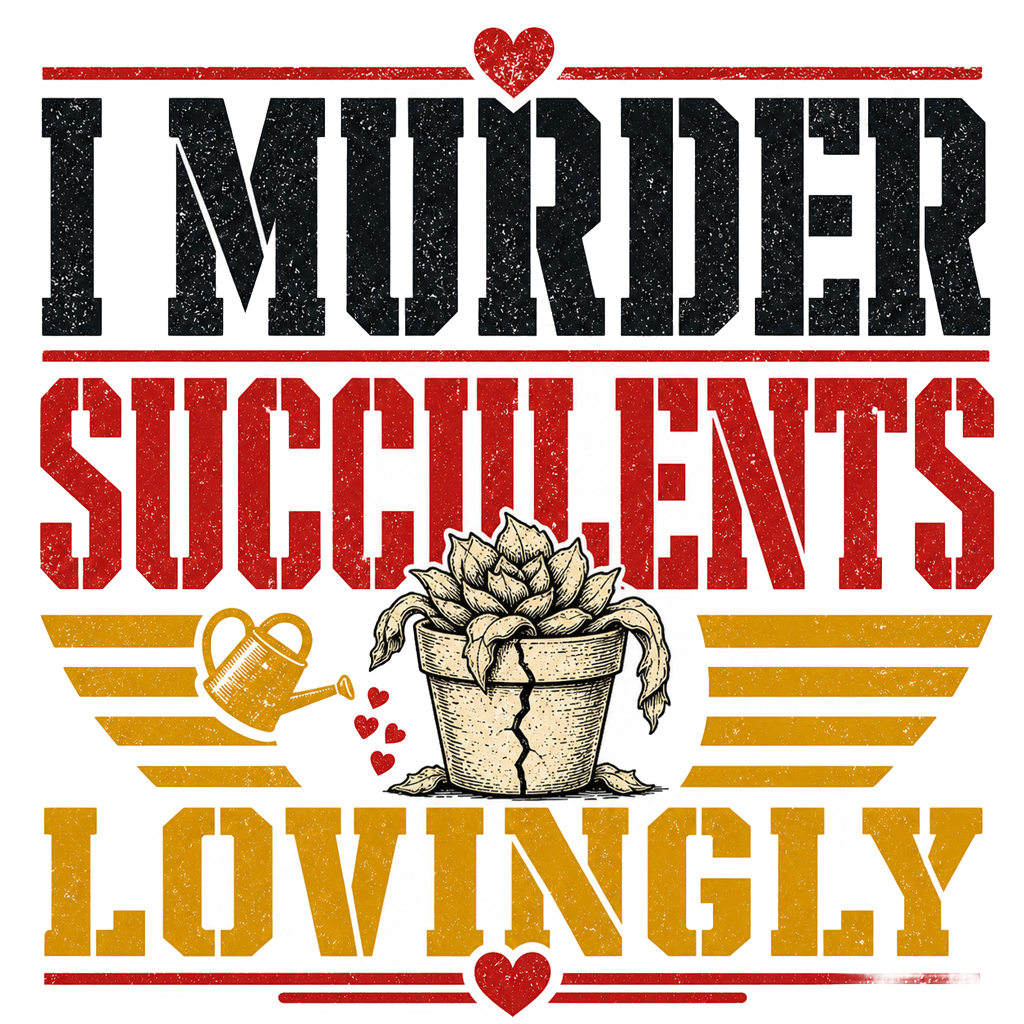 I MURDER SUCCULENTS LOVINGLY — art by Bazzai Studio