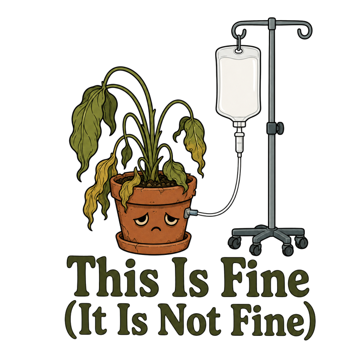 My Houseplants Are Trying — plant lovers t-shirt design by Bazzai Studio