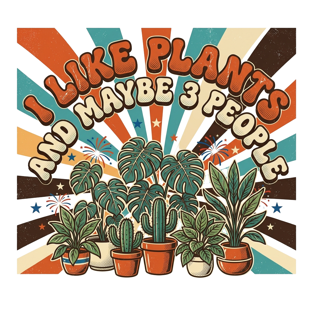 I LIKE PLANTS AND MAYBE 3 PEOPLE — art by Bazzai Studio
