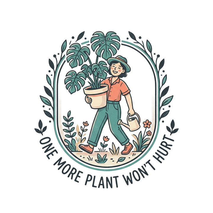 ONE MORE PLANT WON'T HURT — plant lover t-shirt design by Bazzai Studio