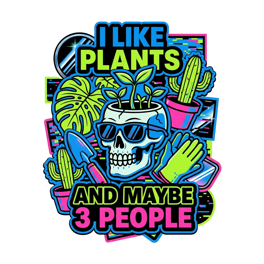 I LIKE PLANTS AND MAYBE 3 PEOPLE — art by Bazzai Studio