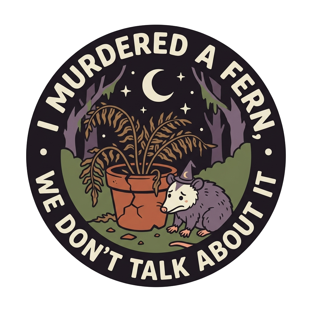 I MURDERED A FERN, WE DON'T TALK ABOUT IT — art by Bazzai Studio