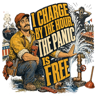 I charge by the hour, the panic is free — art by Bazzai Studio