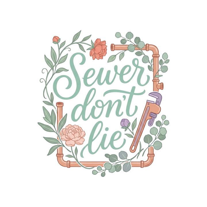 Sewer don't lie — plumber trade t-shirt design by Bazzai Studio