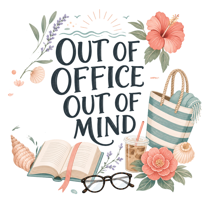 OUT OF OFFICE, OUT OF MIND — relax chill life t-shirt design by Bazzai Studio