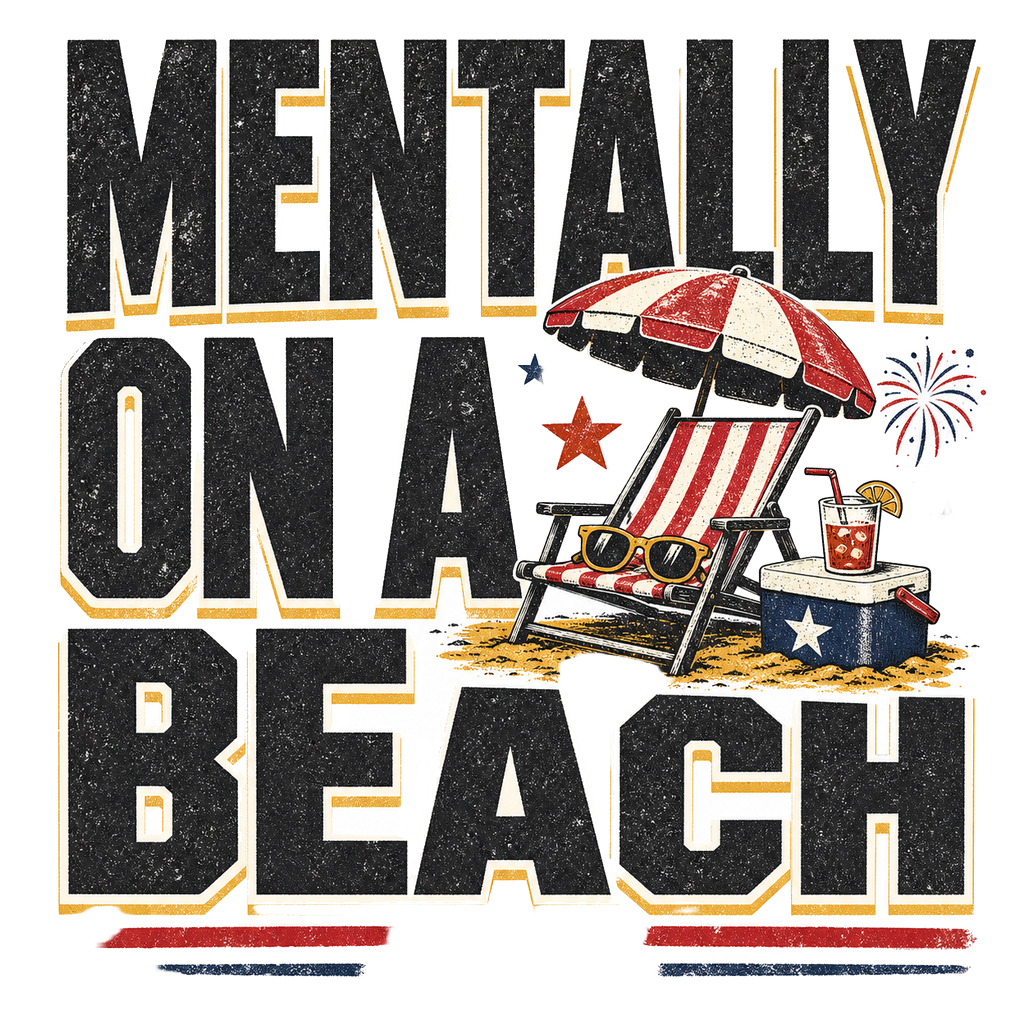 MENTALLY ON A BEACH — art by Bazzai Studio