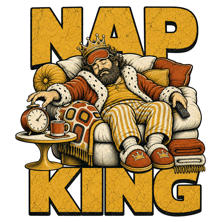 NAP KING — relax chill life t-shirt design by Bazzai Studio