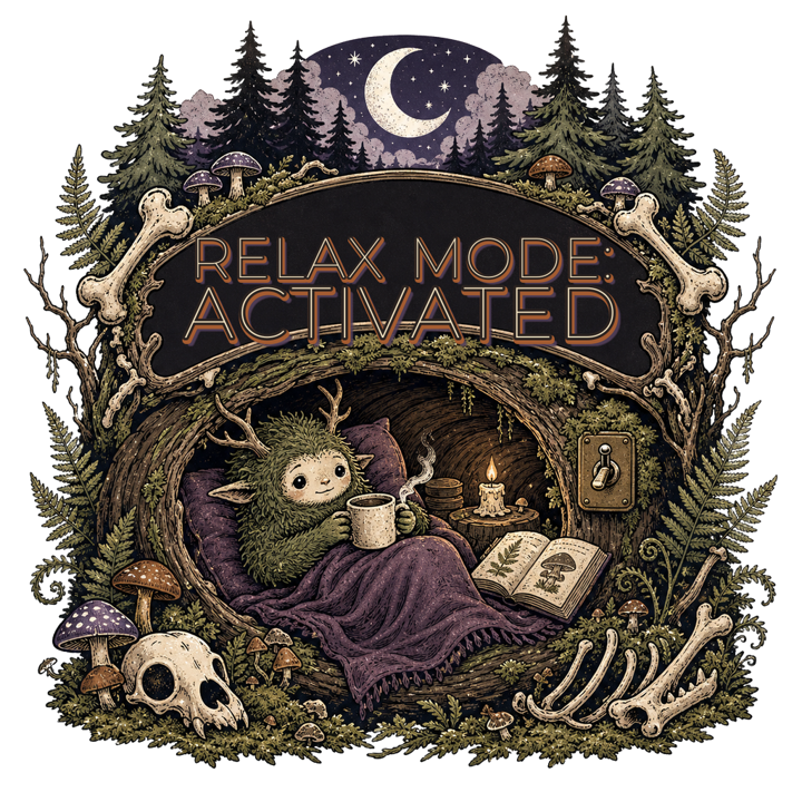 RELAX MODE: ACTIVATED — relax chill life t-shirt design by Bazzai Studio